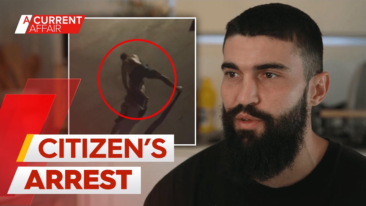 Bodybuilding vigilante pounces on alleged peeping tom | A Current Affair