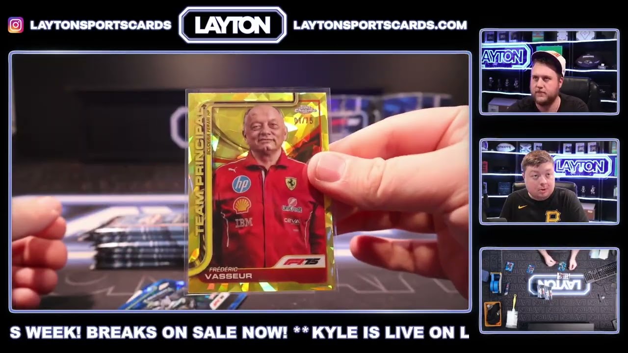 Карточки Topps Chrome Formula 1 Racing Sapphire Edition 2025 года, 5 коробок, половина кейса, вып...