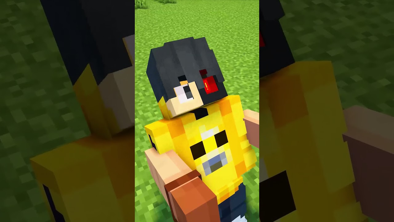 Minecraft But TAKING DAMAGE Switches PLACES! #shorts