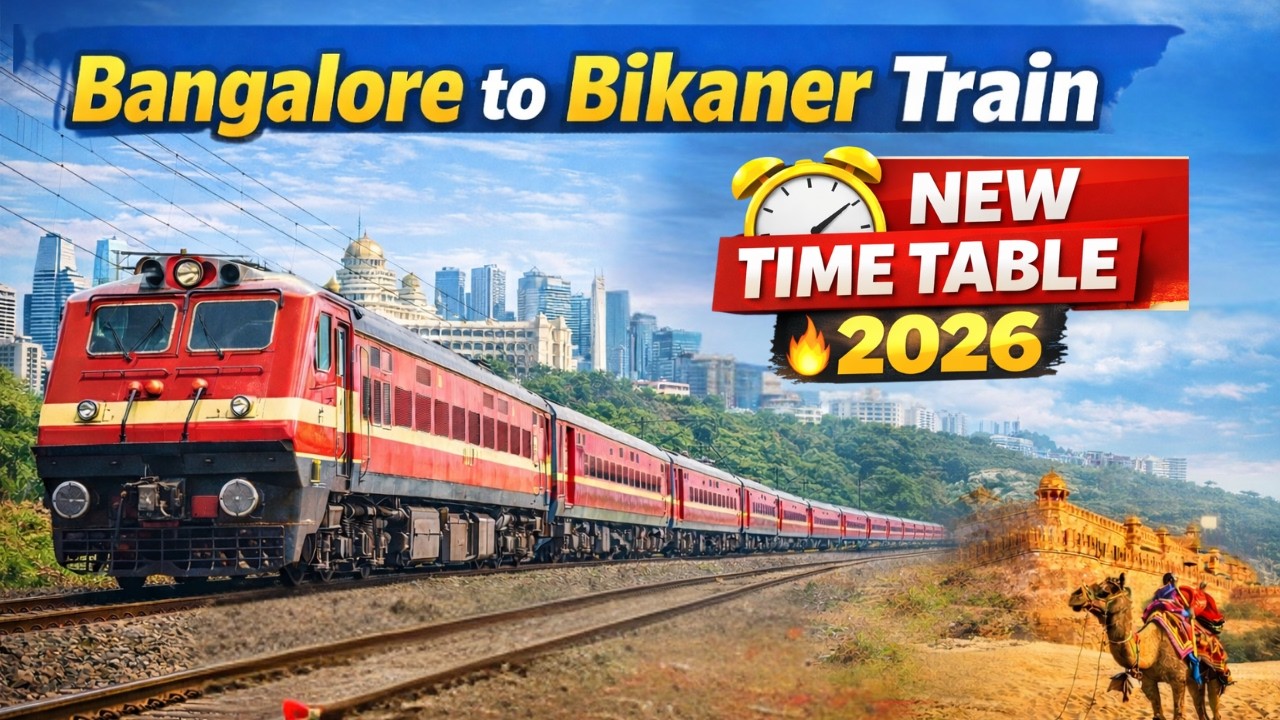 🚆 16587 Yesvantpur Bikaner Express Time Table 2026 | Route, Stopage & Fare