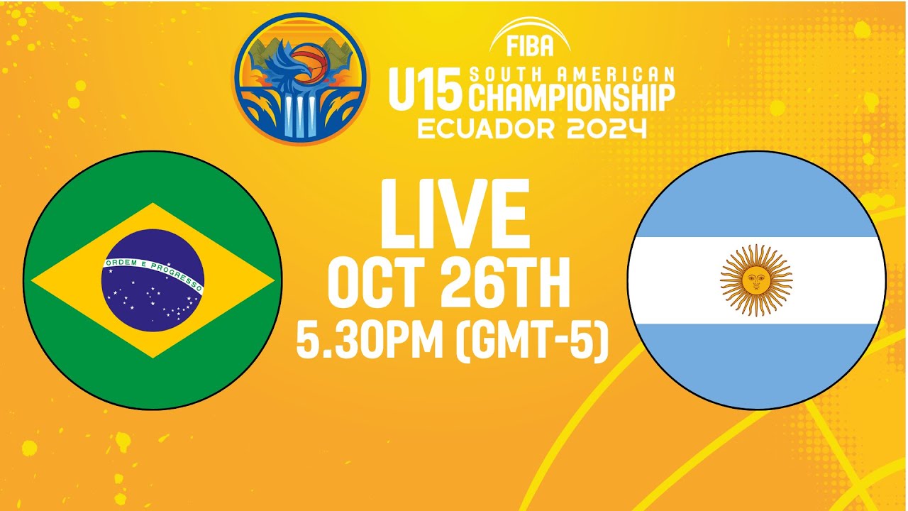 Semi-Finals | Brazil v Argentina | Full Basketball Game | South American U15 Championship 2024