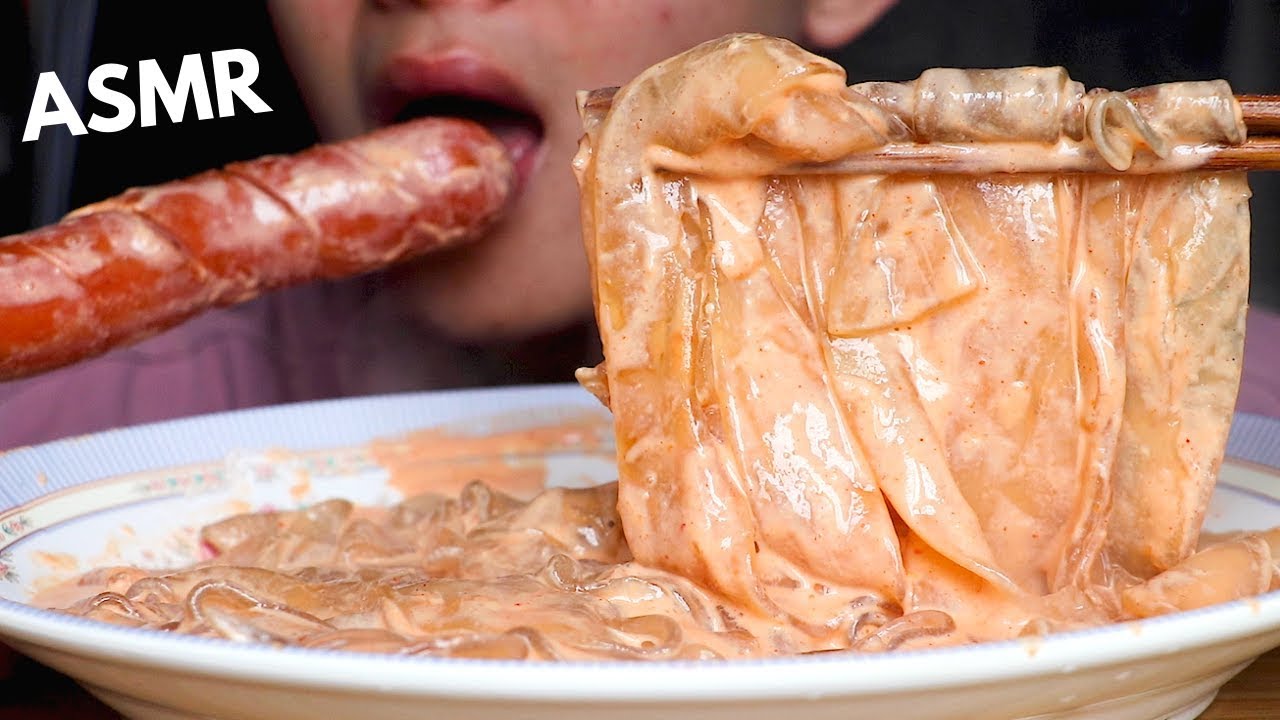 ASMR Eating Sounds | Cheesy Chinese Glass Noodles (Chewy Eating Sound) | MAR ASMR