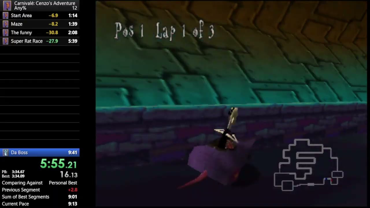 [WR] Carnivalé: Cenzo's Adventure (N64) - 9:08 Any% Speedrun