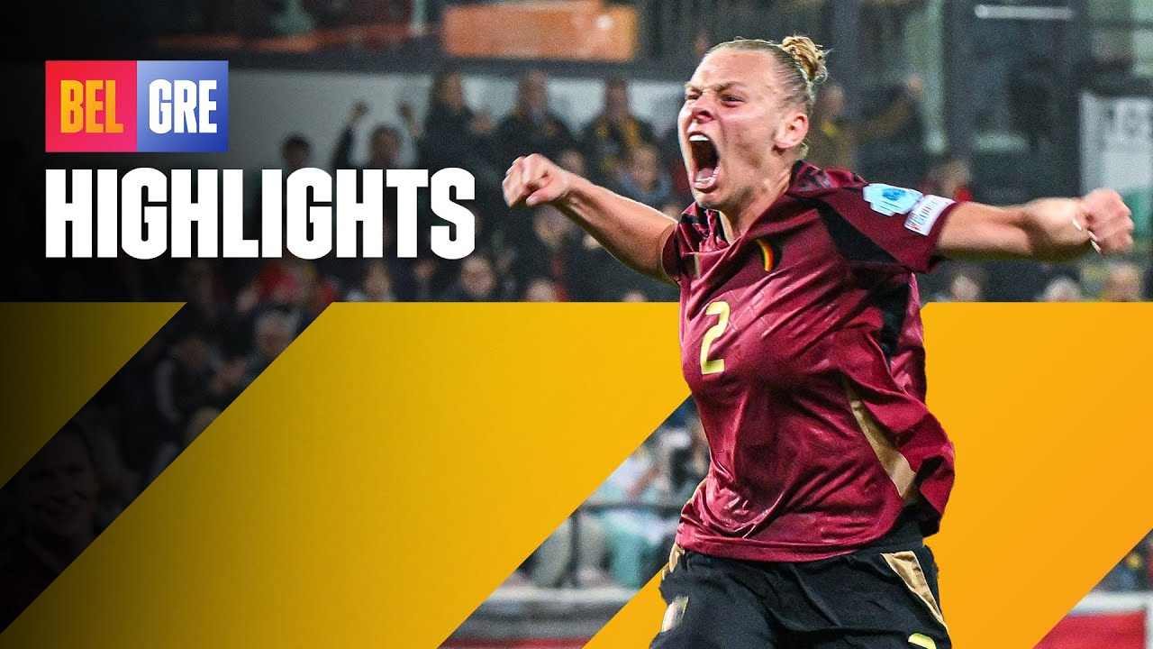 Belgium 5-0 Greece | Explosion of joy 🙌 | #REDFLAMES | #WEURO2025 play-offs