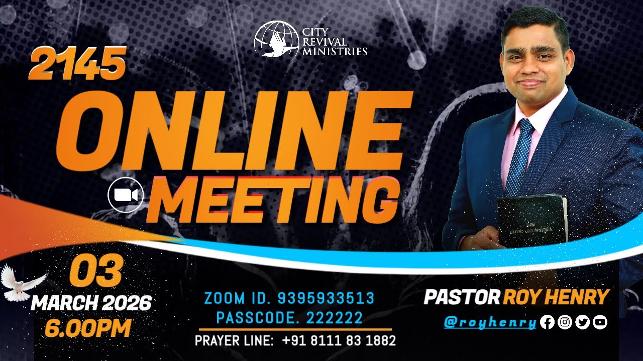 ZOOM LIVE | PR. ROYHENRY | WORSHIP BY: BR.SAM G JOSEPH & RUBERN G.SAM