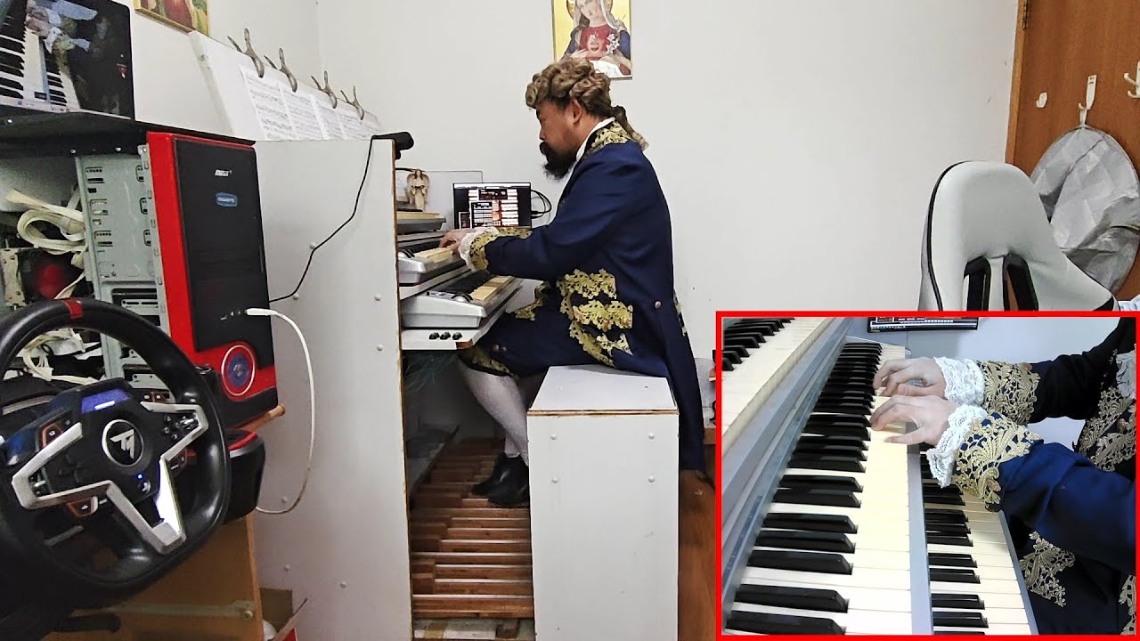 Playing modified Buxtehude's Toccata in F major II BuxWV 157 on my DIY organ  (Hauptwerk + Zwolle)