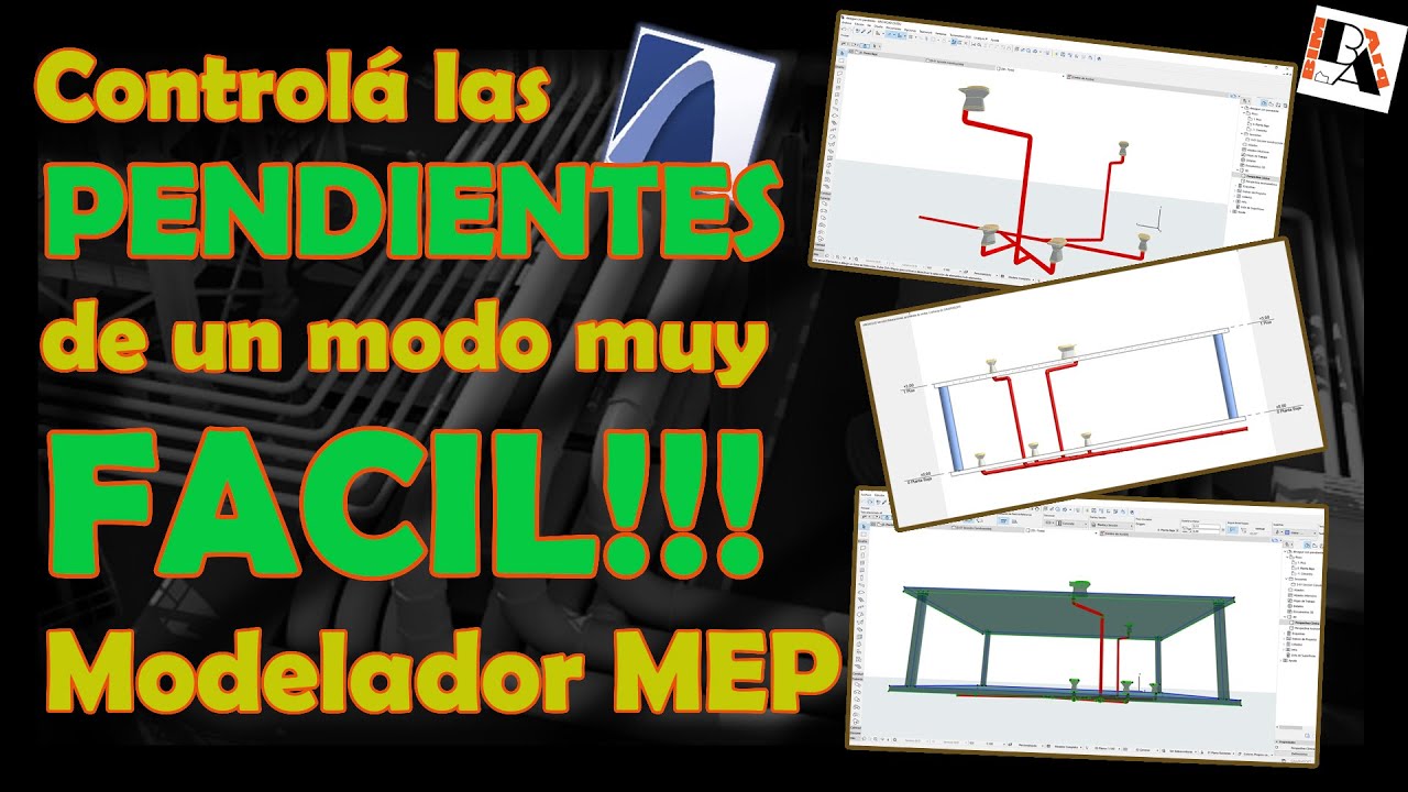 Curso #ModeladorMEP #Archicad23 - Aprende a trabajar con pendientes muy fácil
