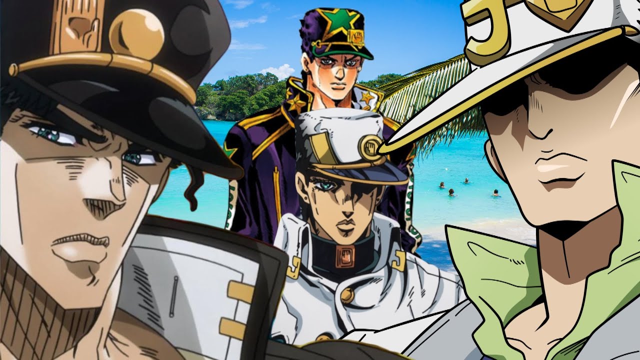 Джотаро идут на пляж — Jotaro's Bizarre Adventure