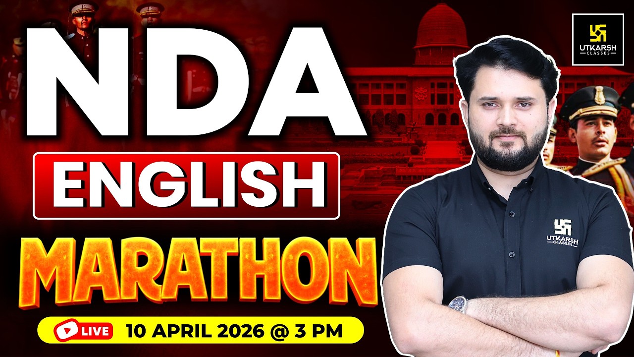 NDA 2026 English Marathon | Complete Revision + Strategy | English by Vikas Sir