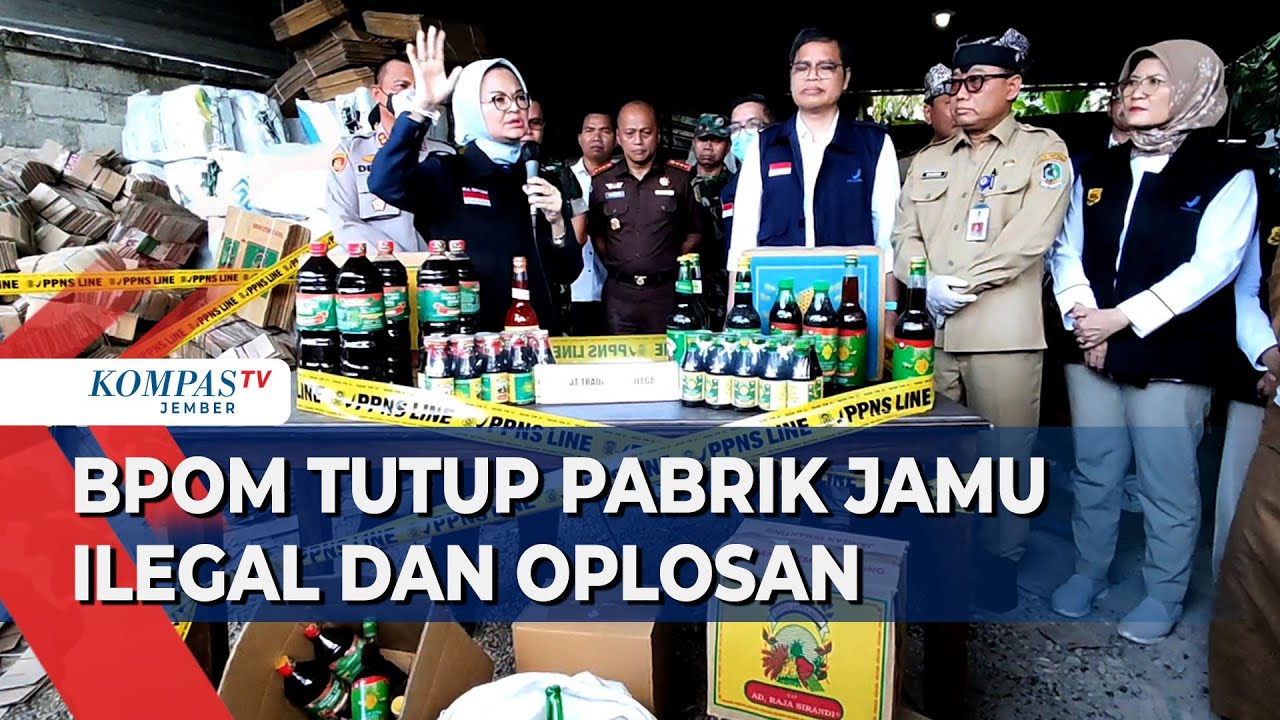 BPOM Tutup Pabrik Produksi Jamu Ilegal dan Oplosan di Banyuwangi
