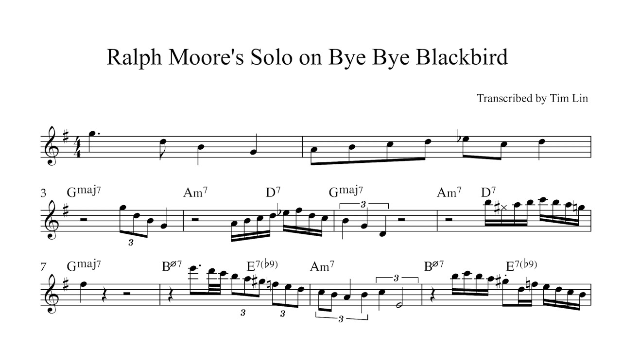 Ralph Moore's Solo on 