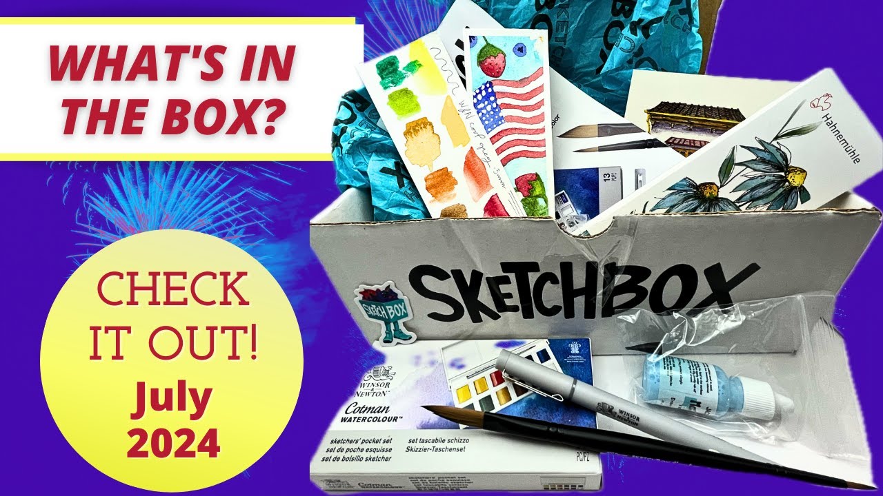 Sketchbox Opening & Artwork: July 2024 Review Art Supplies