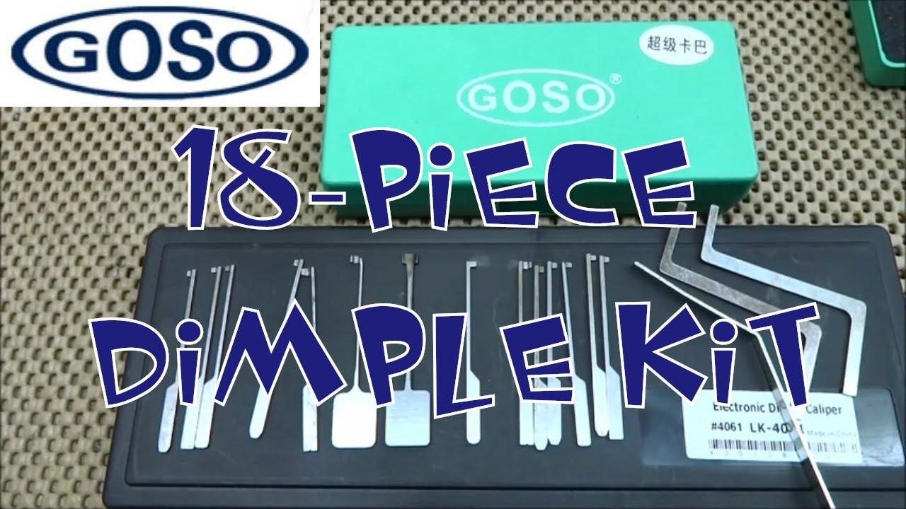 (414) Review: Goso 18-Piece Dimple Lock Pick Set (Barely Adequate)