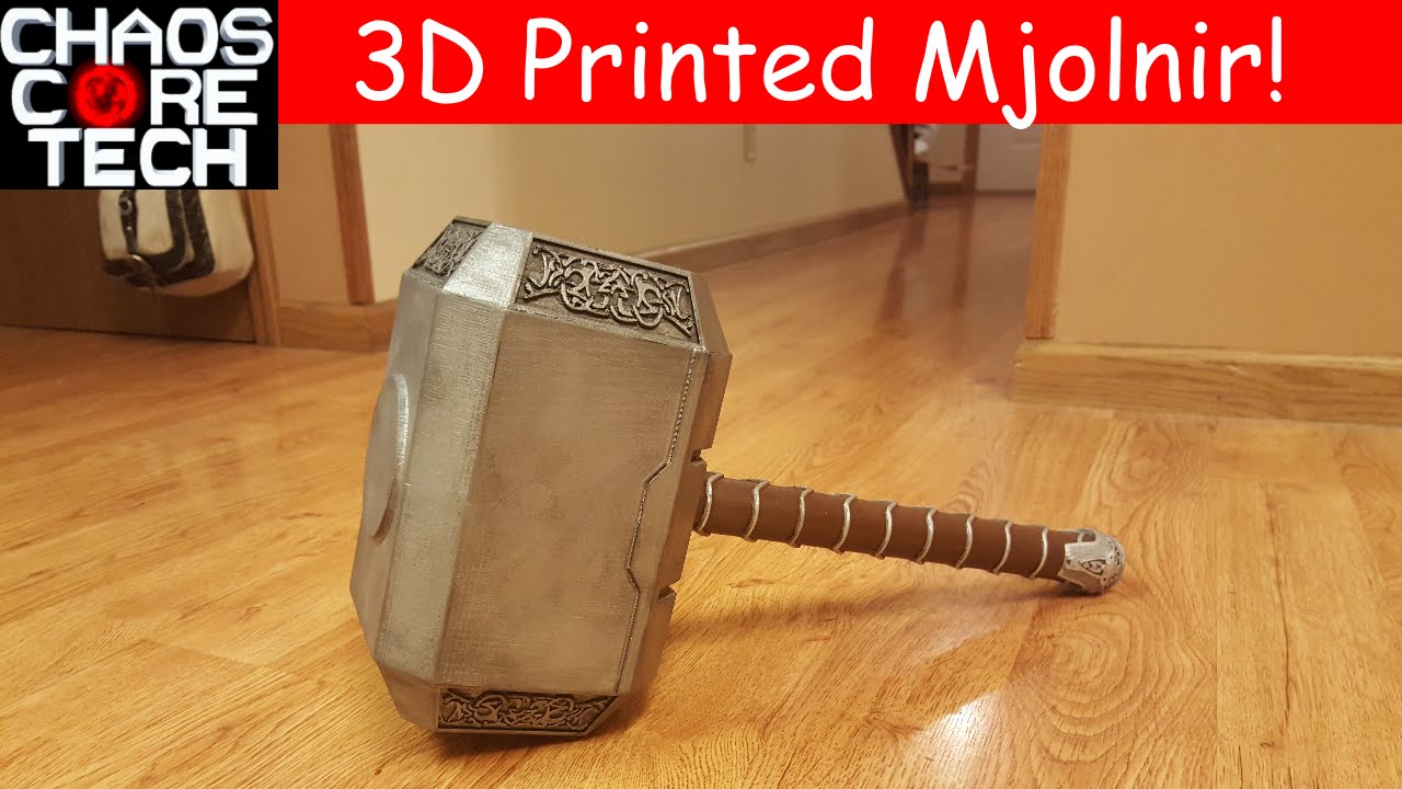 Молот Тора (Мьёльнир), напечатанный на 3D-принтере в натуральную величину
