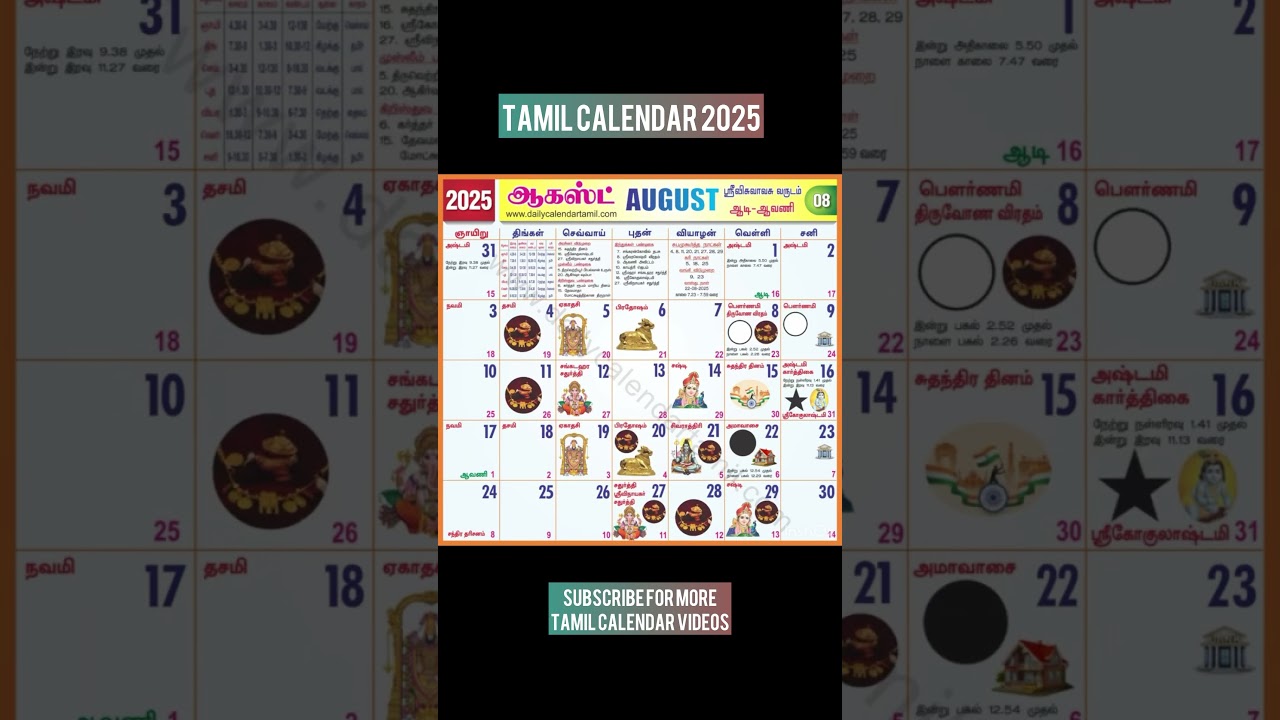 Tamil Calendar 2025 - January to December - All in One Video #tamilcalendar #tamilmonth