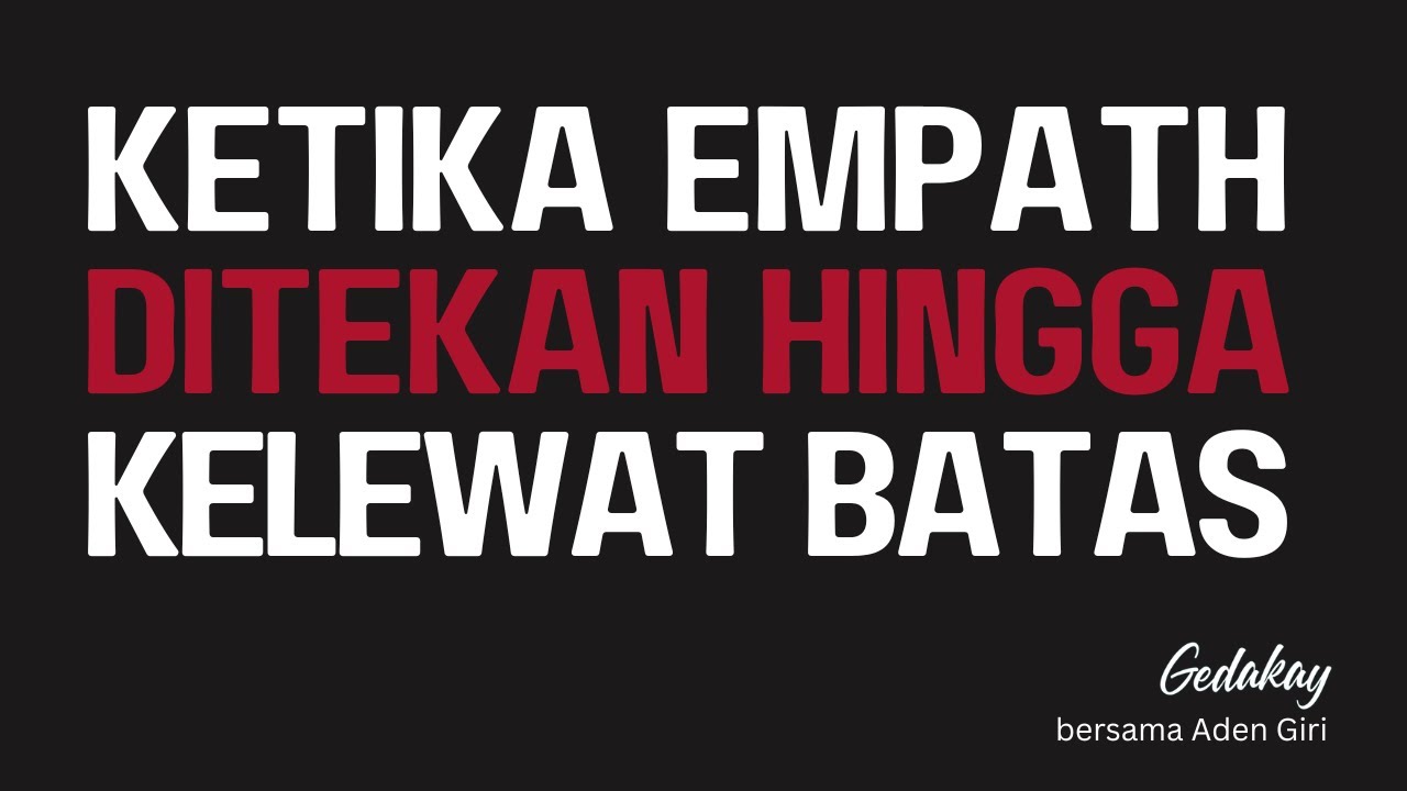 Ketika seorang empath terus menerus ditekan