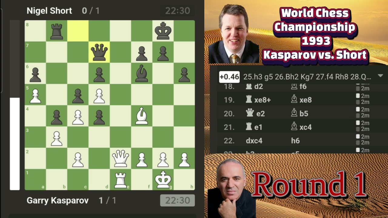 World Chess Championship Kasparov vs. Short 1993  round 1.
