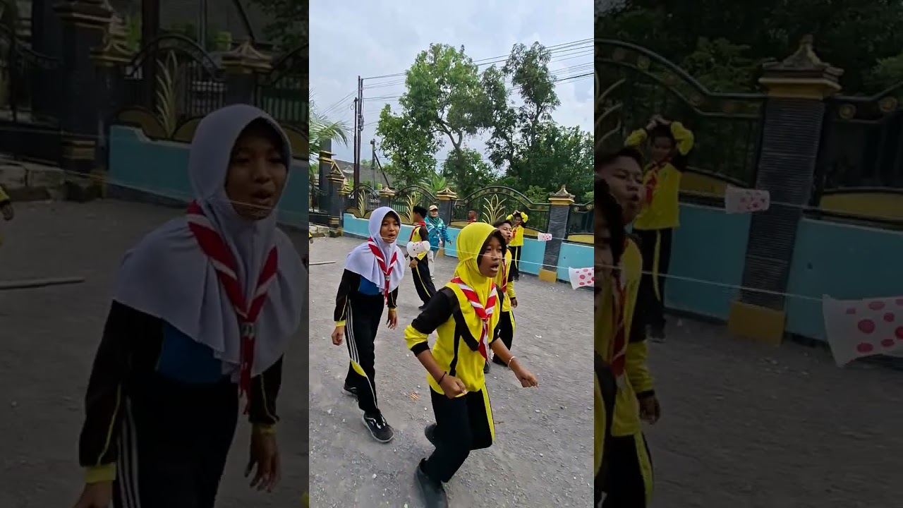 Lomba meniup gelas #sekolah #pramuka #shorts #fyp 
