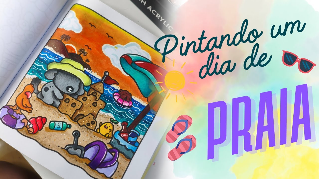 Colorindo nesse calor do inf#$@& 🔥/ Marcadores e lápis de cor