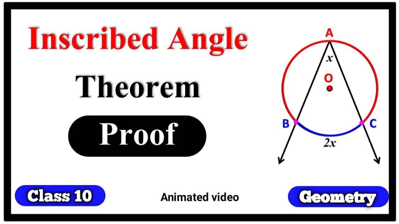 Inscribed angle theorem proof | Circle | Class 10 | Geometry | animated video