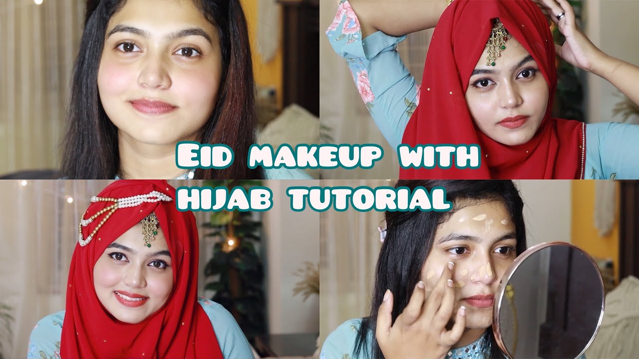 eidന് മേക്കപ്പ് ചെയ്യാം🤩variety hijab ഇടാം GRWM 😍eidmakeuptutorial2022/hijab tutorial2022/eid2022