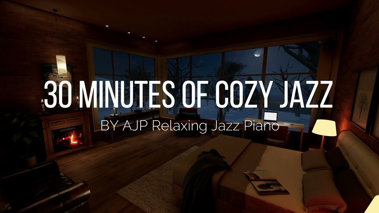 30 min of Smooth Jazz Piano Music in a Cozy Bedroom for Relaxing , Study, take a break