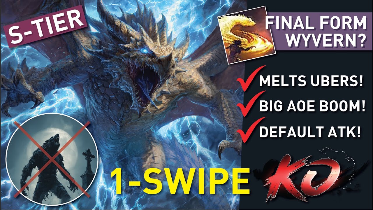 ONE-SWIPE KABOOM all end game content with【Wyvern Default Atk】Big AoE, DPS & Braindead Build | 0.4