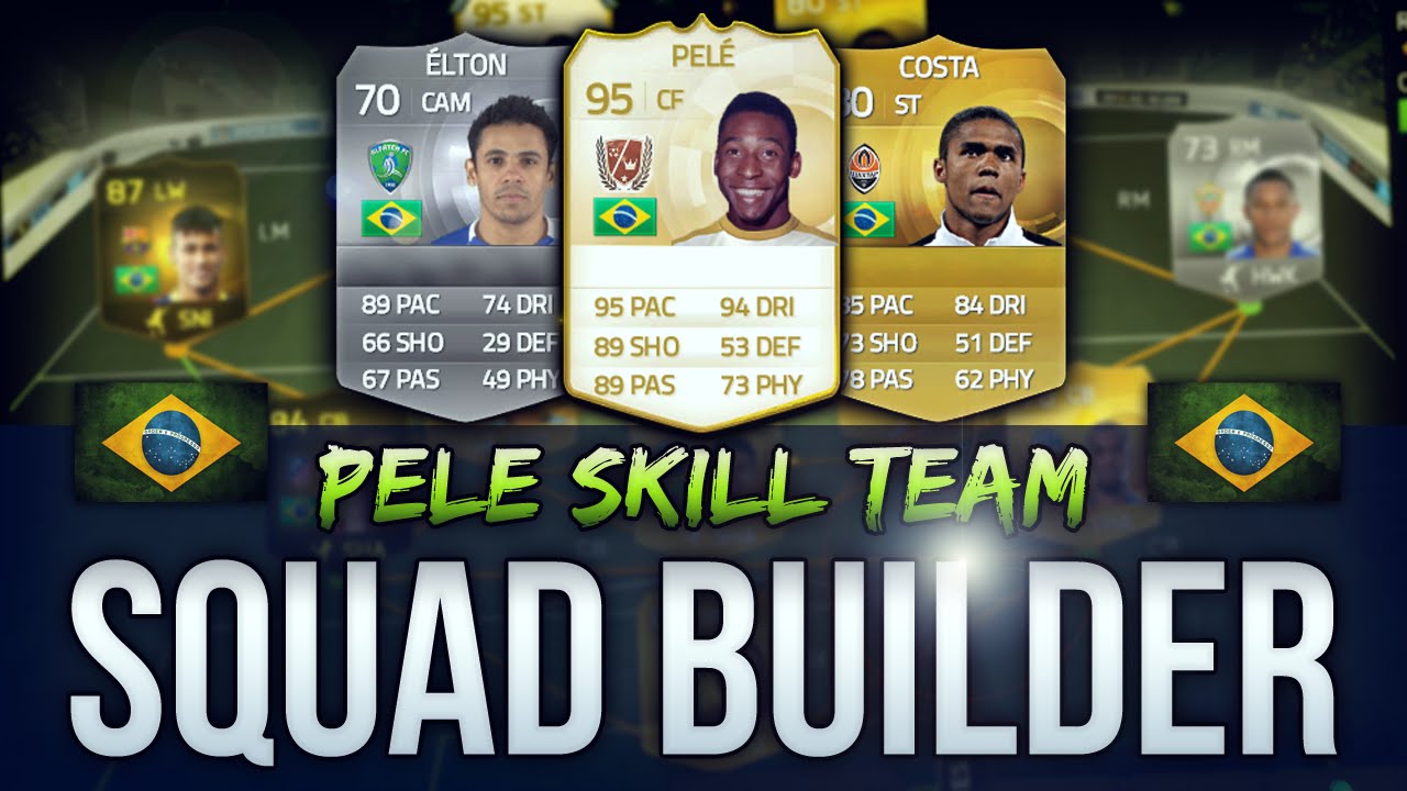 PELE 5 STAR SKILL BRAZIL TEAM! w/ IF NEYMAR & CHEAP PELE! - FIFA 15 ULTIMATE TEAM SQUAD BUILDER