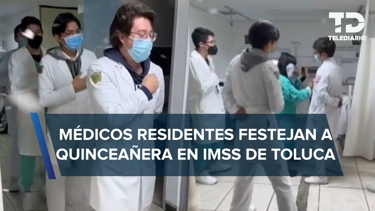 Médicos del IMSS en Toluca festejan bailan vals con quinceañera hospitalizada