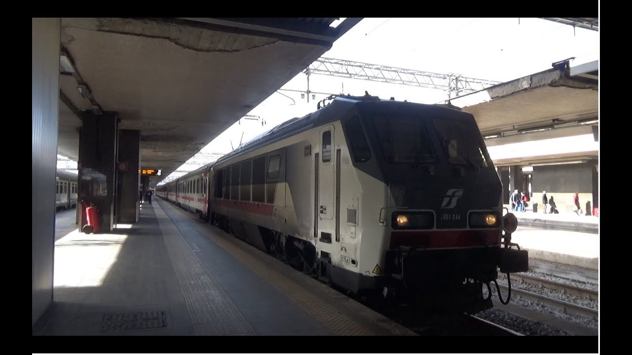 E401.016 in partenza con l' IC 561 Roma Termini - Reggio di Calabria Centrale