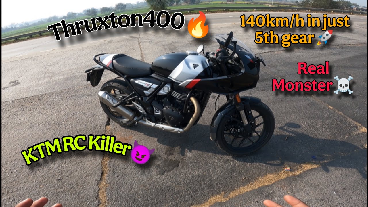 Thruxton 400 Top Speed🚀| RC 390 killer😎| Real Monster 👿