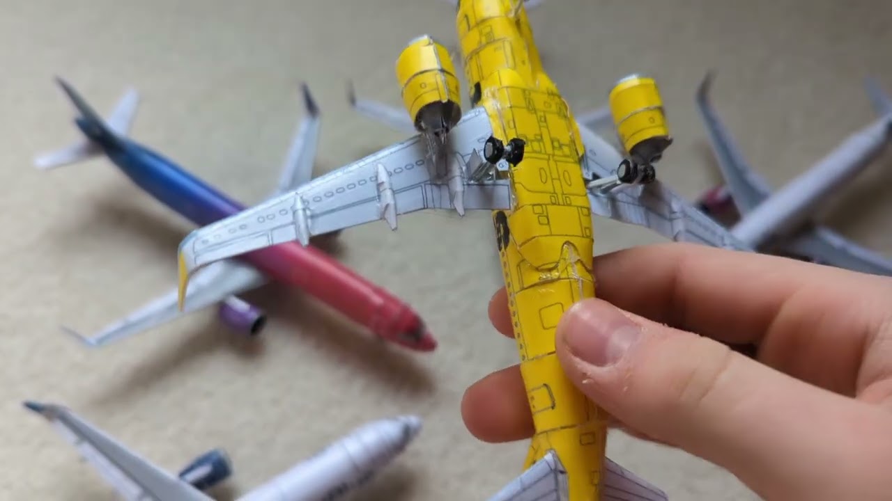 papercraft JetBlue A321 neo