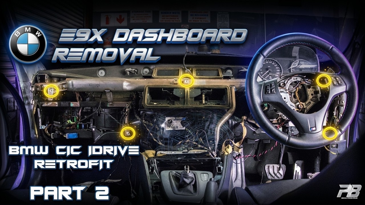 Инструкция по демонтажу приборной панели BMW E90 // Модернизация BMW CIC iDrive, часть 2