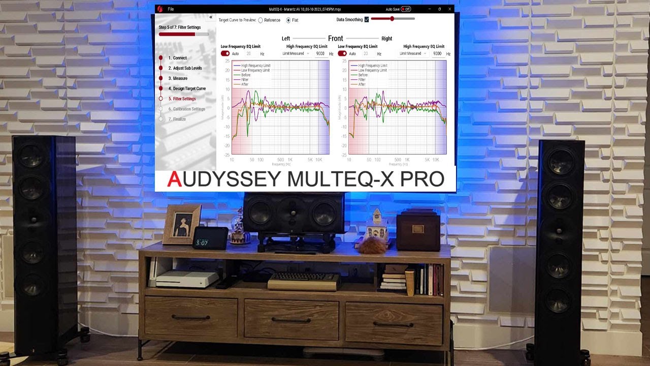 Audyssey MultEQ-X Pro Calibration Results for Marantz AV 10 Processor