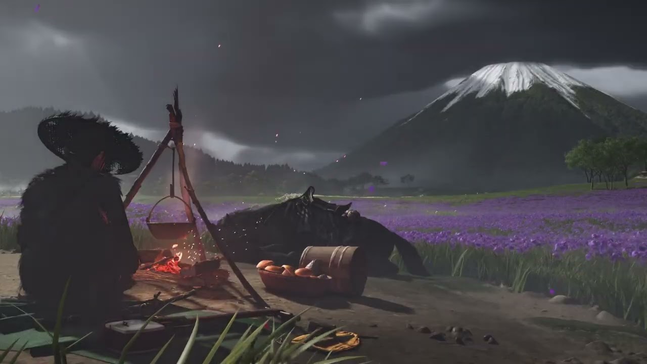 Yotei Grasslands - Peaceful Ghost of Yotei Campfire Music