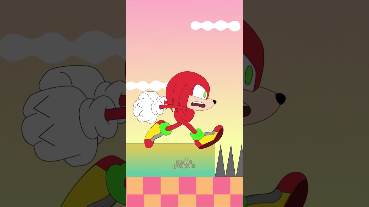 Knuckles falls with different screams (GUESS THE VOICES) #sonic #animation #meme