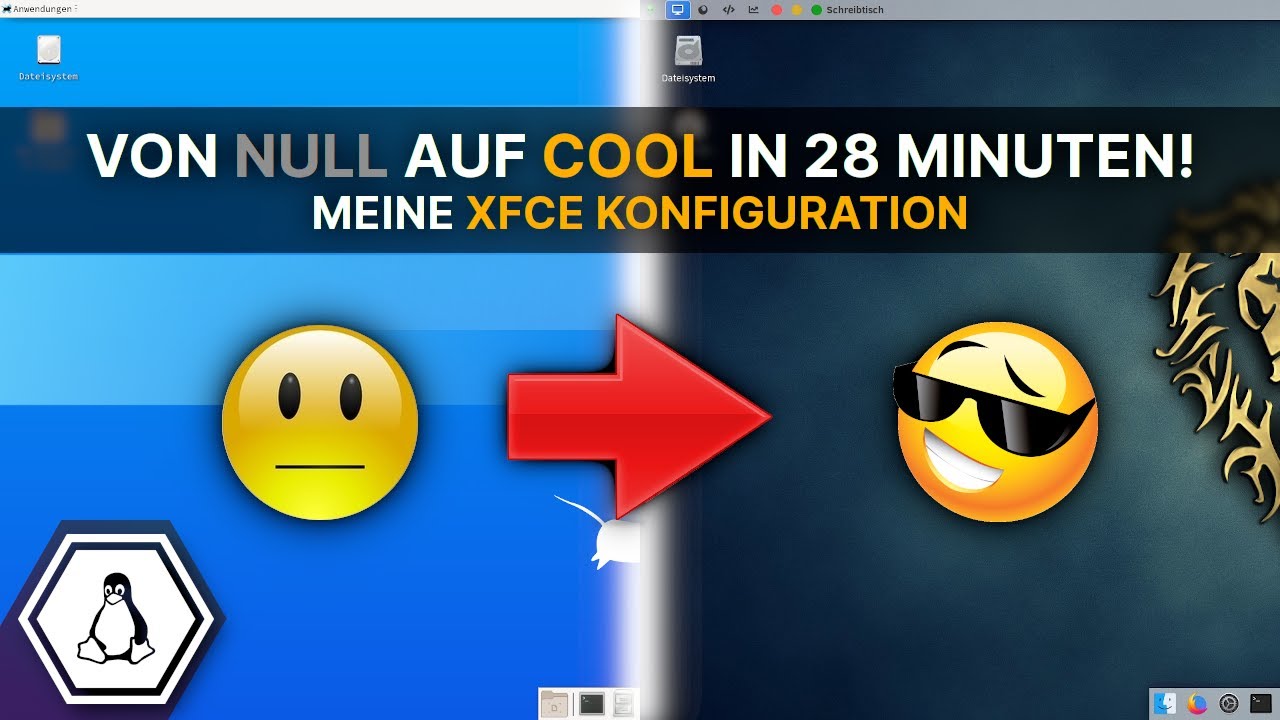 Von Null auf COOL in 28 Minuten! Meine Xfce-Konfiguration | #Linux #Xfce