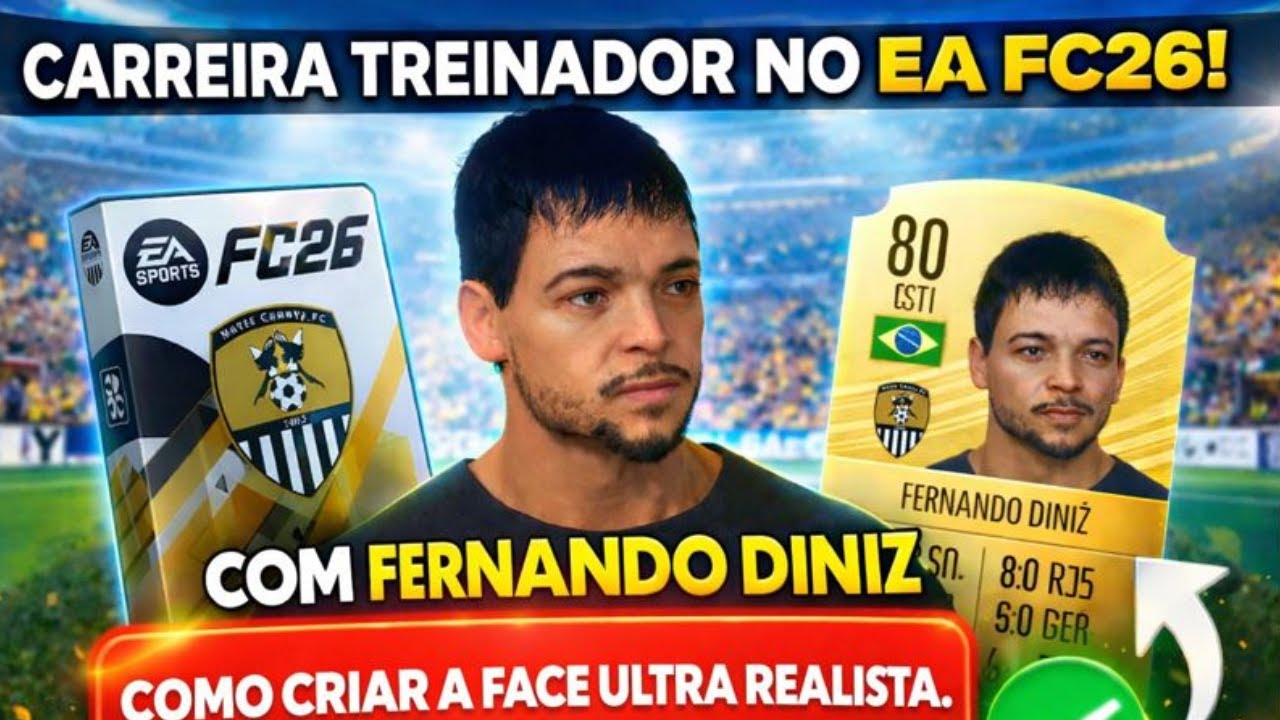 Passo a Passo - Essa Face do Fernando Diniz no EA FC 26 Está ASSUSTADORAMENTE REAL 😳