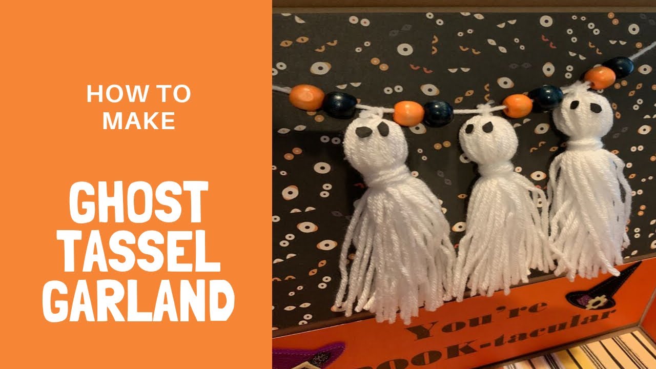 Halloween Decorations DIY Easy: Ghost Tassels Garland