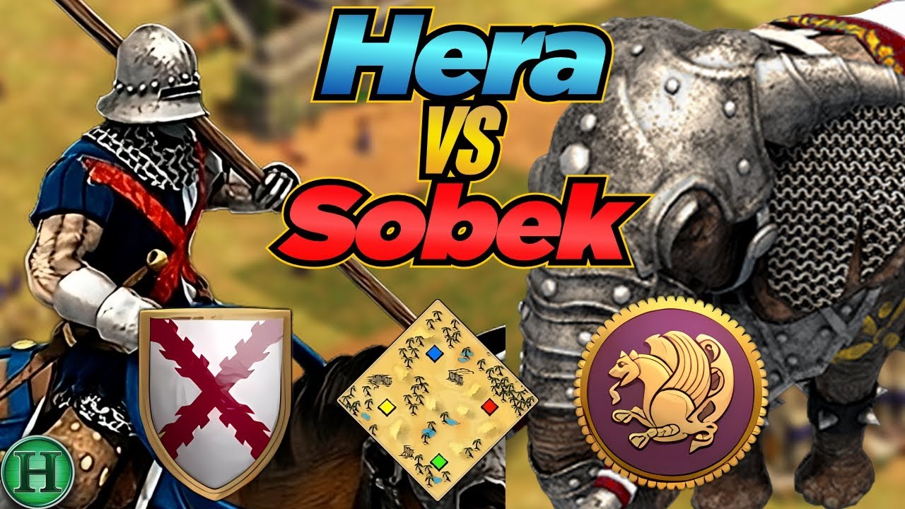 Burgundians vs Persians | 1v1 Arabia | vs Sobek | AoE2