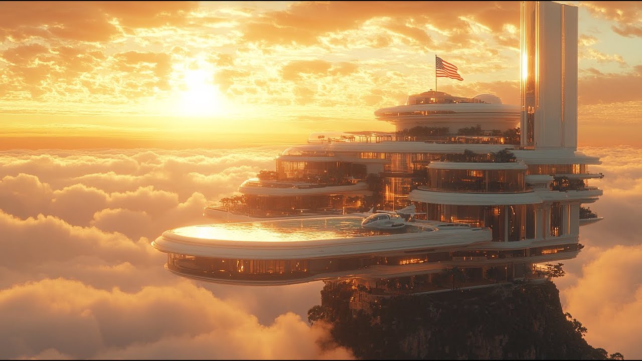 Infinite American Dream 3020: Luxury Flying Cars & Mega-Mansions in Futuristic USA