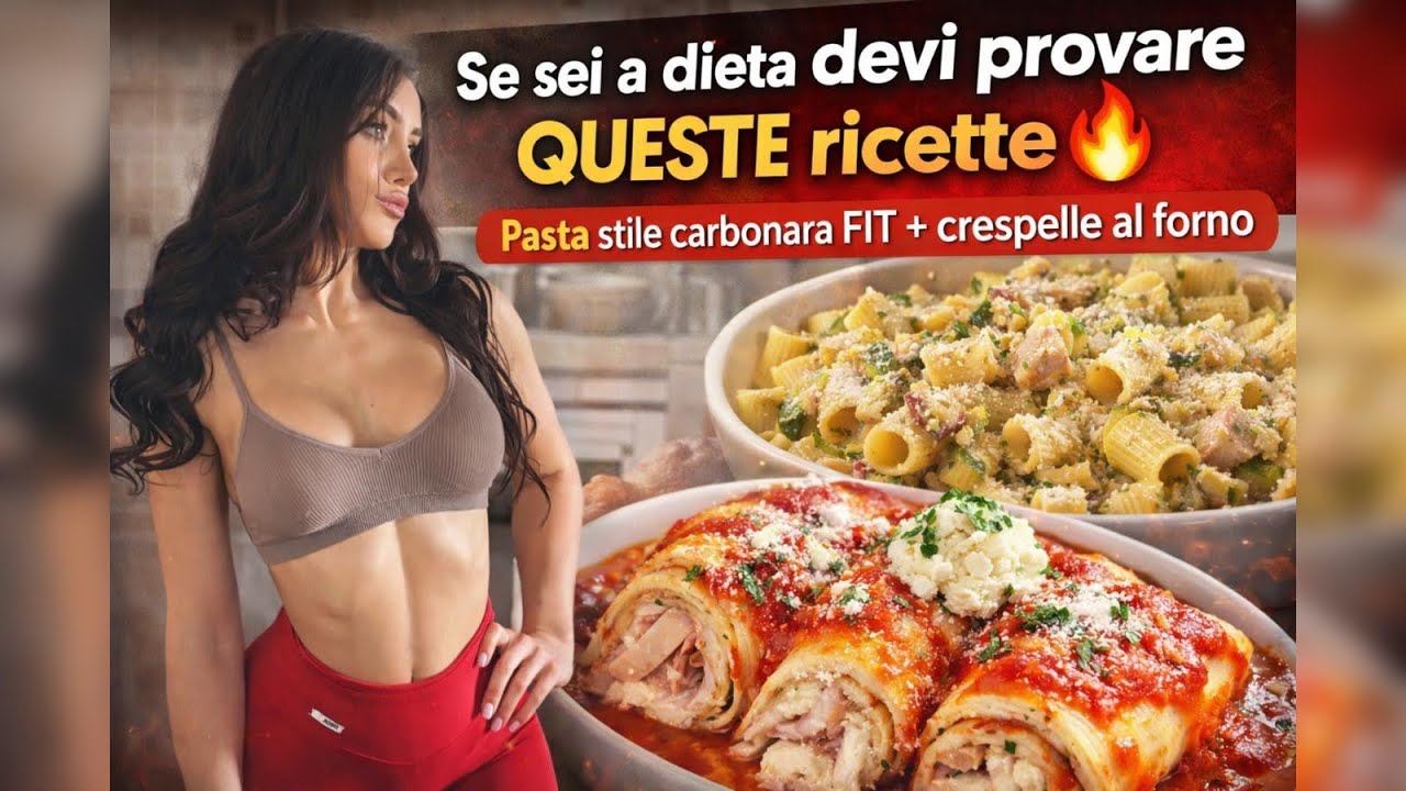 Se sei a dieta devi provare QUESTE ricette 🔥Pasta stile carbonara FIT + crespelle al forno😋