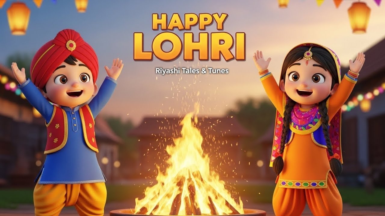 Happy Lohri Dance Song for Kids | Lohri Festival Celebration | Kids Songs