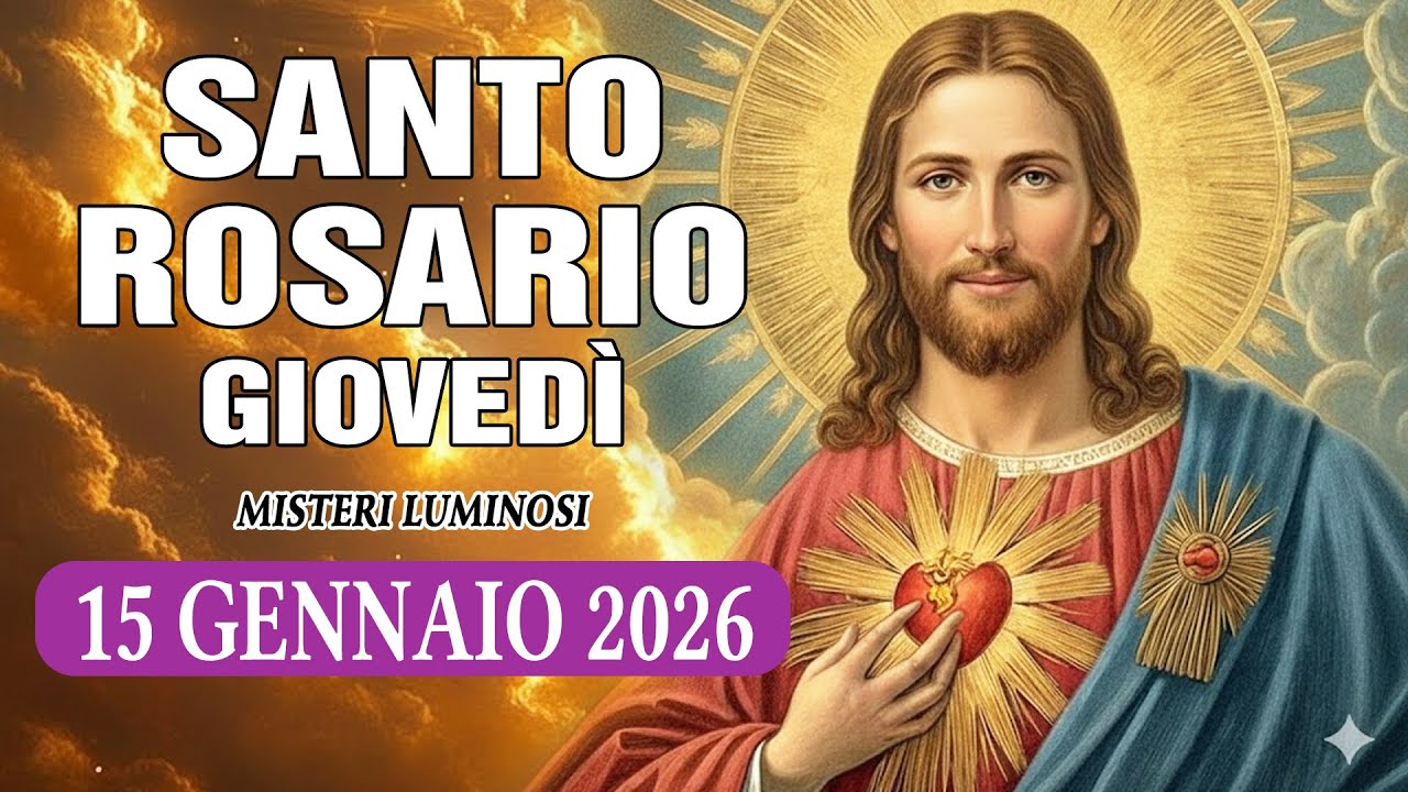 SANTO ROSARIO DEL GIOVEDÌ ❤️ 15 GENNAIO 2026 ❤️ MISTERI LUMINOSI [VIRTUALE]