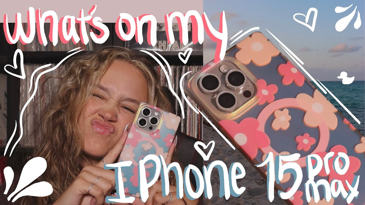 WHAT'S ON MY IPHONE 15 PRO MAX!!!!! *natural titanium* *case haul*