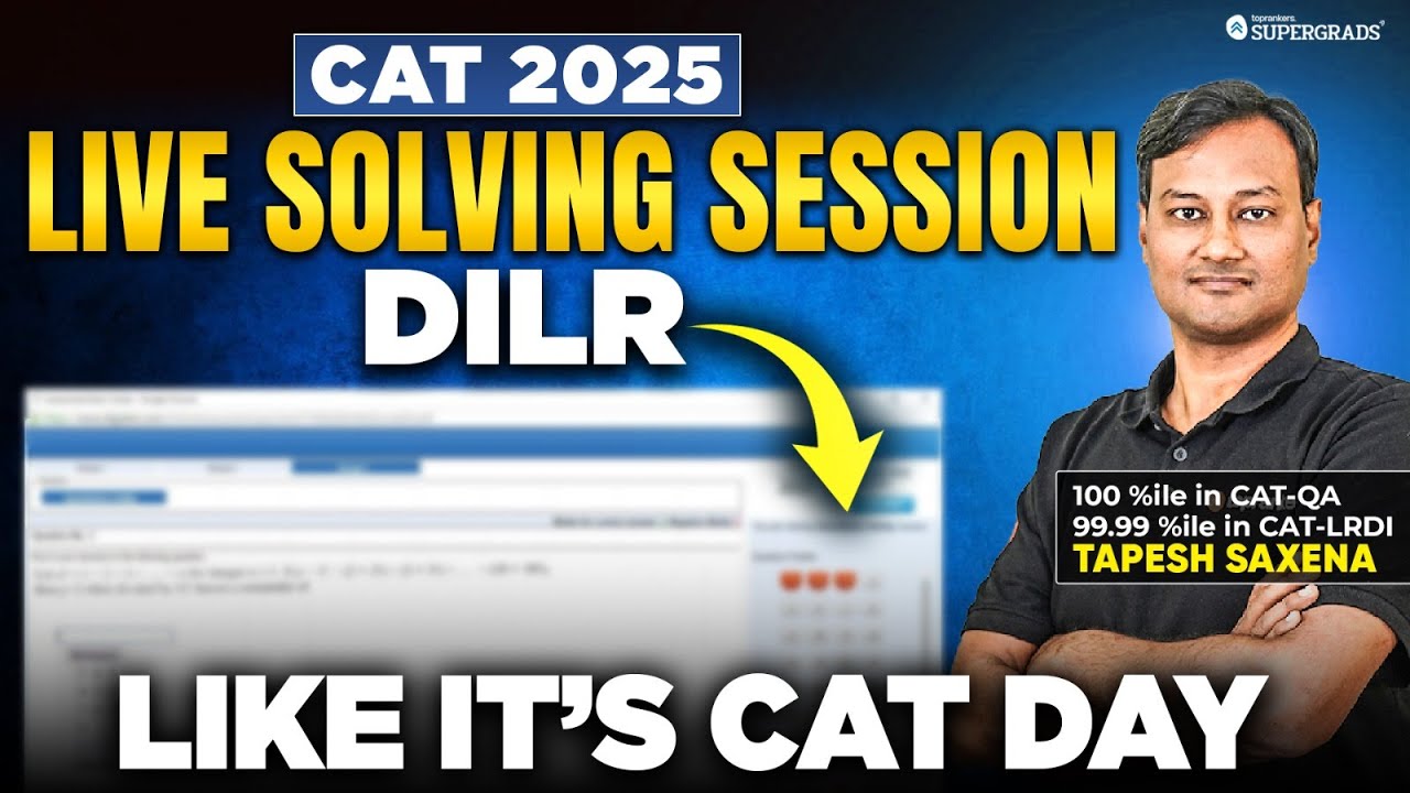 CAT 2025 DILR Live Solving |DILR: Q-2 Is a TRAP! Experience CAT 2025 Before the Exam