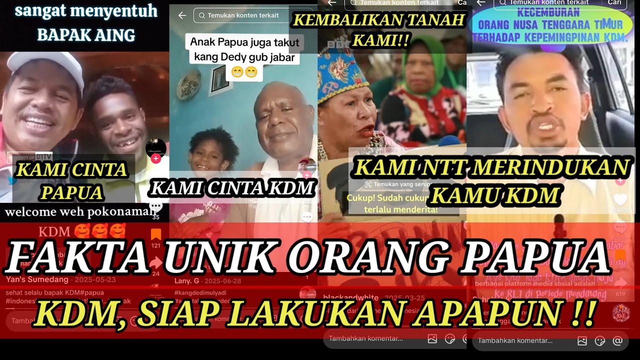 FAKTA UNIK ORANG PAPUA!! WARGA NTT SIAP JADIKAN KDM PEMIMPIN!!