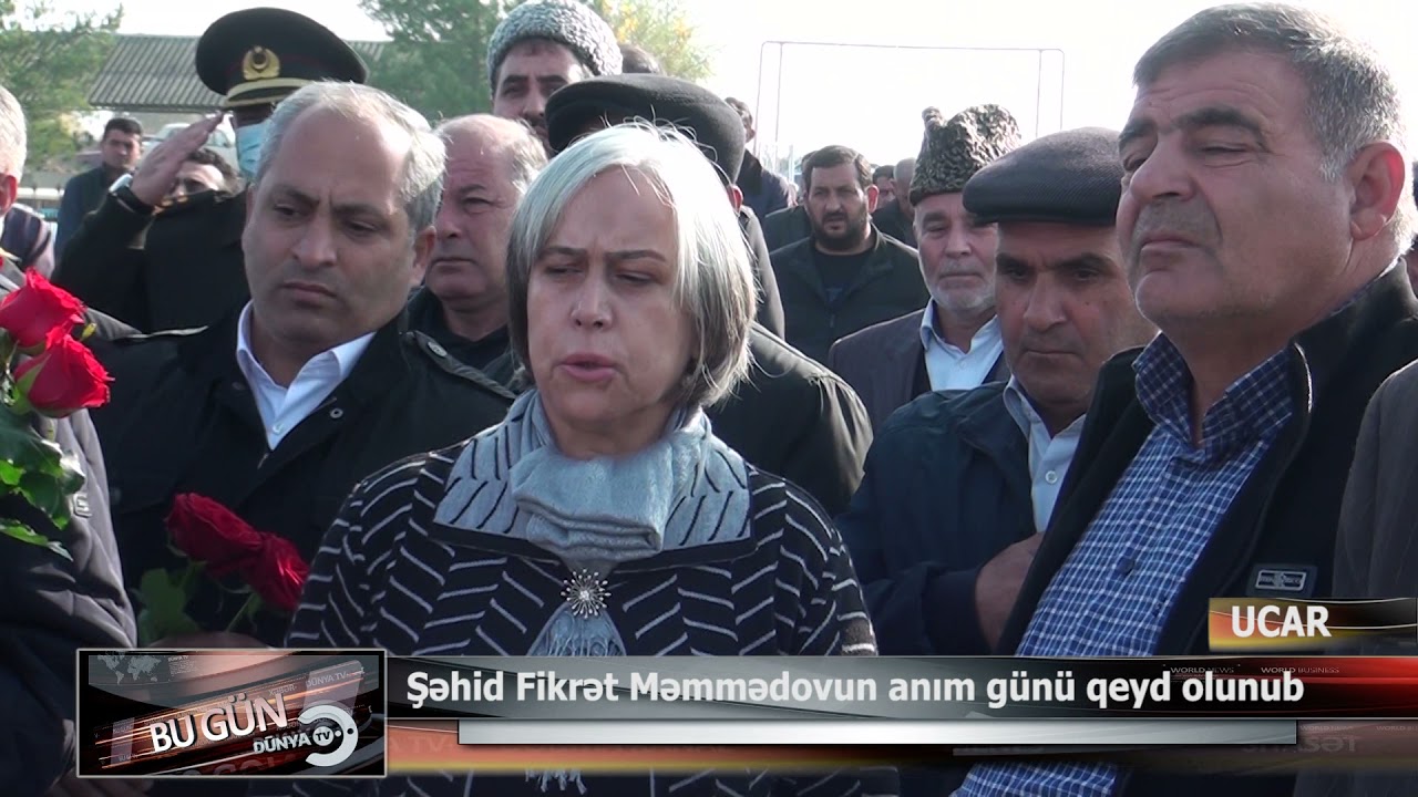 10 11 2021 DTV Ucar rayon Müsüslü kəndində şəhid Fikrət Məmmədovun anım günü qeyd olunub