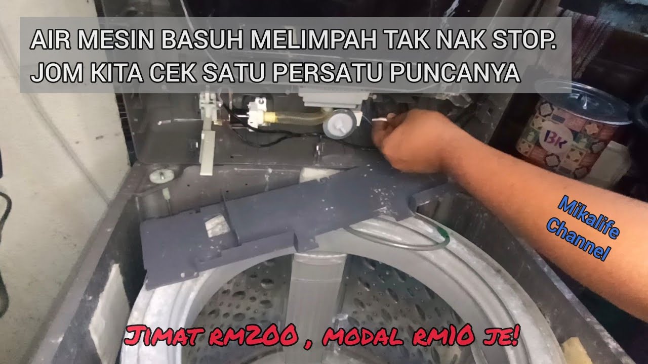 mesin basuh air masuk sampai melimpah..jom repair jimat