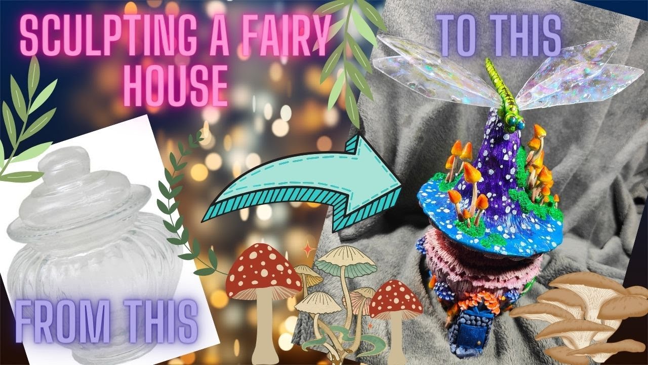 How to sculpt a mushroom fairy house | not the Christmas creation you was expecting sorry :D